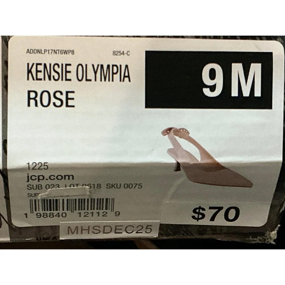 Kensie Olympia Slingback Heels Womens‎ 9 Rose Pink  Bow Kitten Pump
